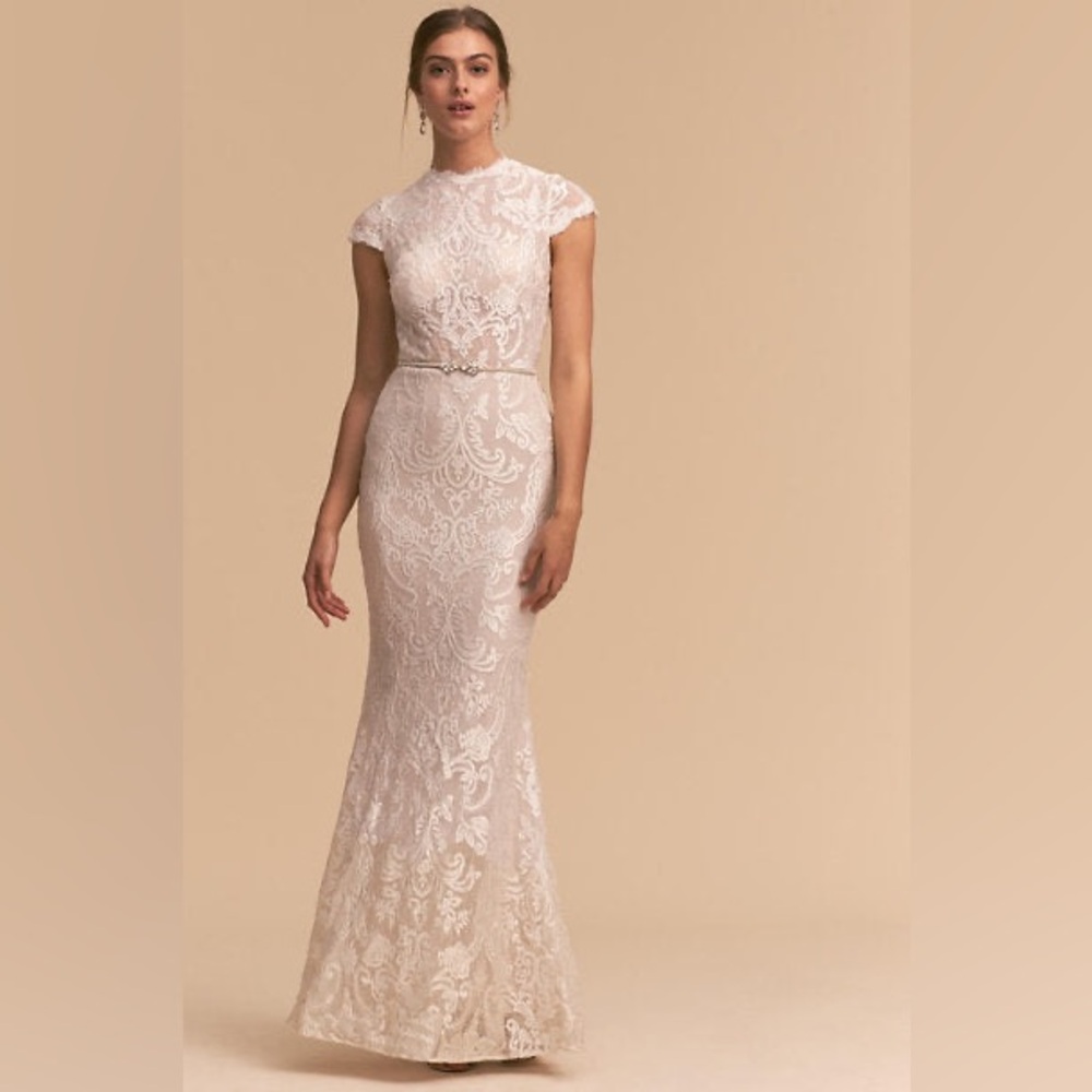 Anthropologie x BHLDN Hastings Gown in Ivory Coast